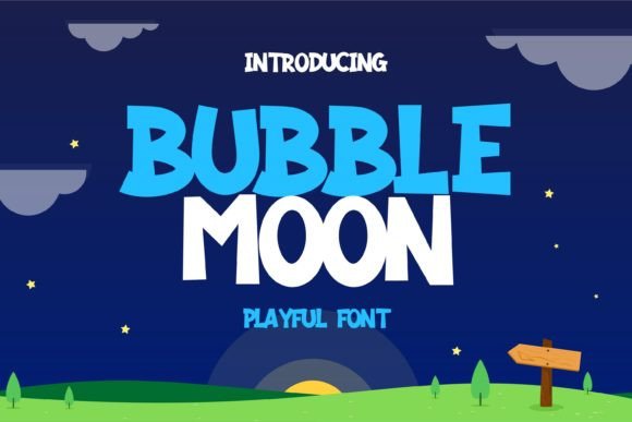 Bubble Moon: A Playful Display Font for Whimsical Designs