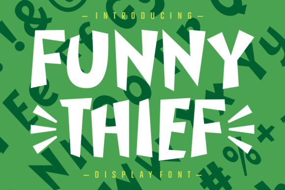 Funny Thief: A Playful Display Font for Creative Projects