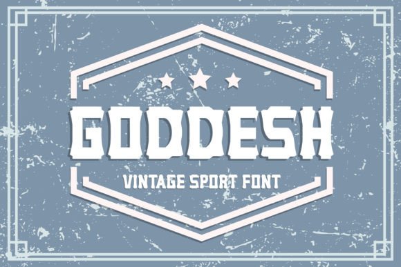 Goddesh: The Ultimate Vintage Sports Font for Retro Athletic Designs