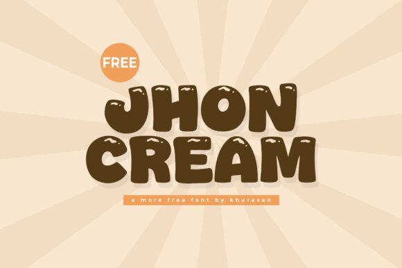 Jhon Cream: A Modern Display Font for Standout Designs