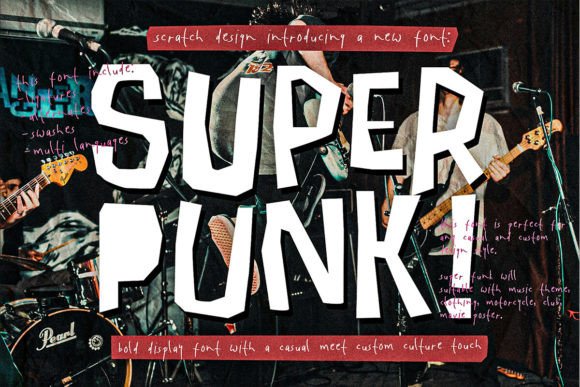 Super Punk: A Bold Display Font for Custom Culture