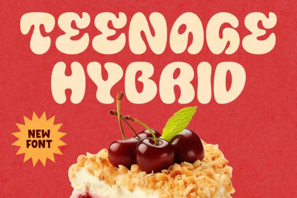 Teenage Hybrid: The Ultimate Retro-Bubble Font for Modern Design